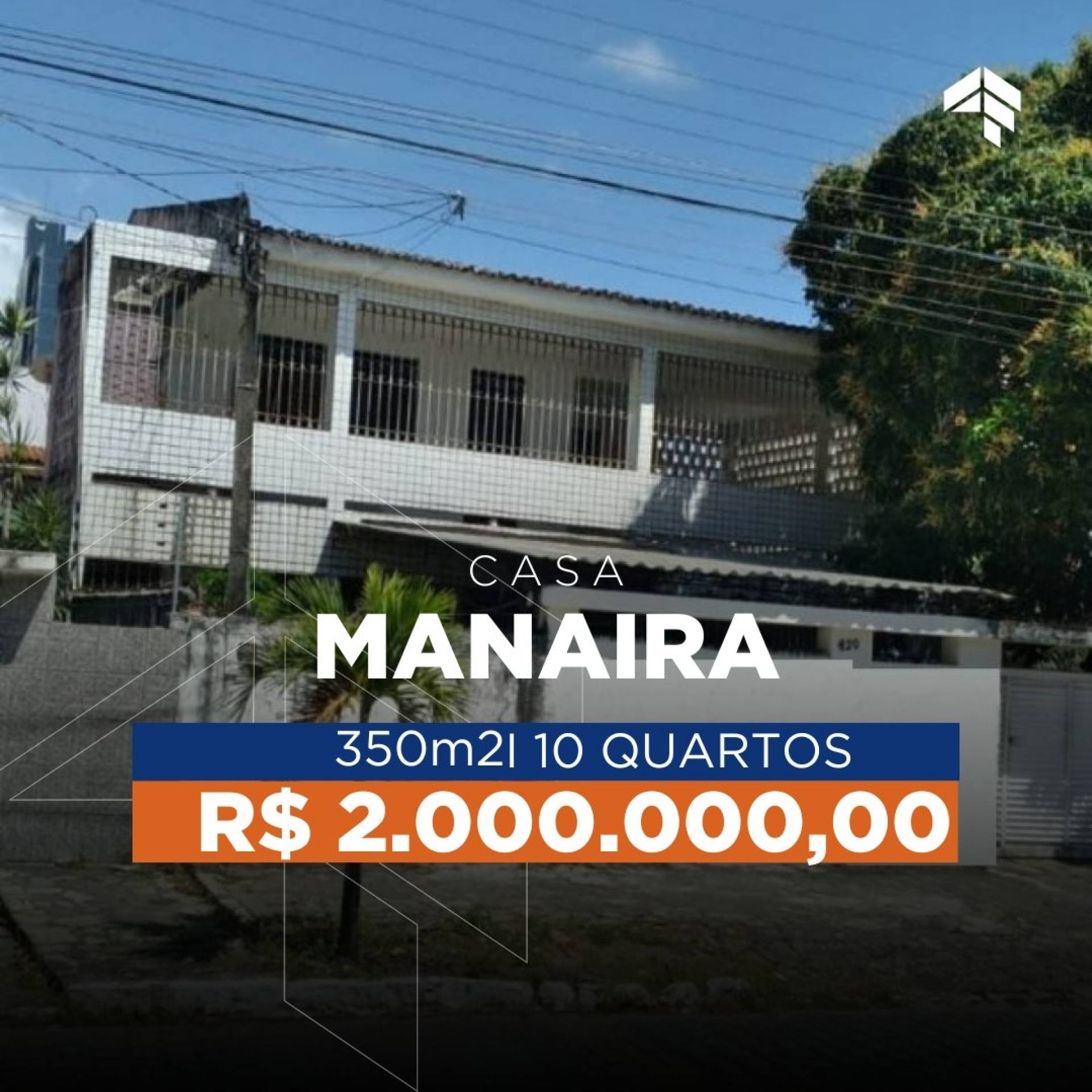 Casa Para Vender com 10 quartos s/ 4 suítes no bairro Manaíra em João Pessoa