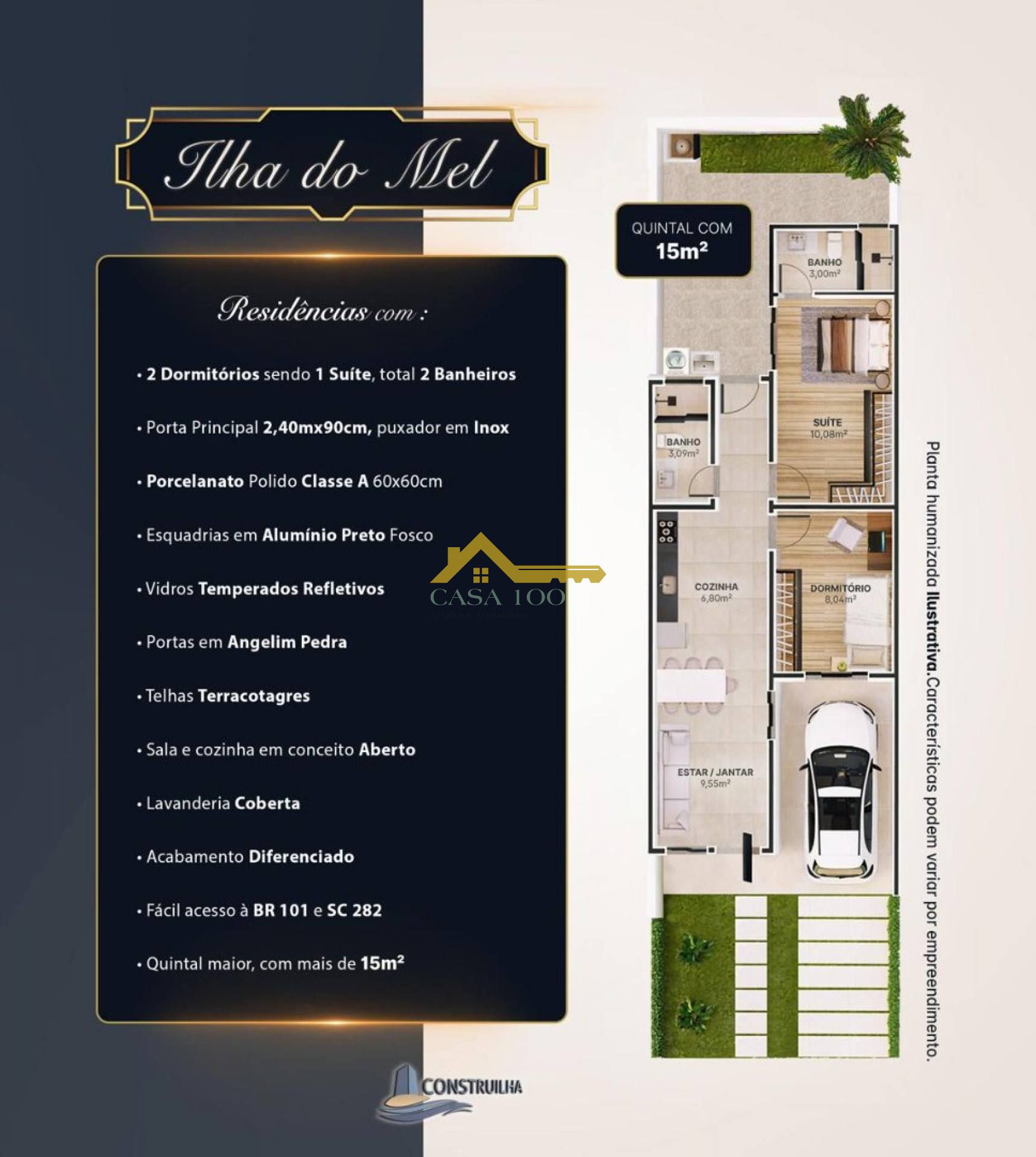 Casa germinada com suíte , próximo a Br 101 .