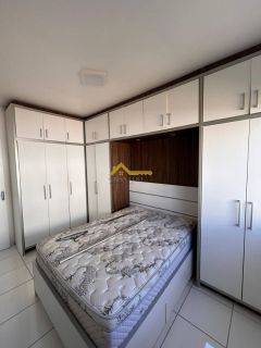 Apto semimobiliado, sacada com churrasqueira, Pagani - Palhoça