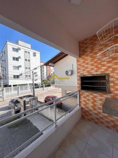 Apto semimobiliado, sacada com churrasqueira, Pagani - Palhoça