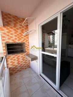 Apto semimobiliado, sacada com churrasqueira, Pagani - Palhoça