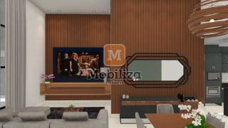 Casa térrea com 4 suítes em construção - Condomínio Ecoville 248m²