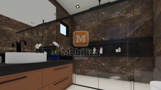 Casa térrea com 4 suítes em construção - Condomínio Ecoville 248m²
