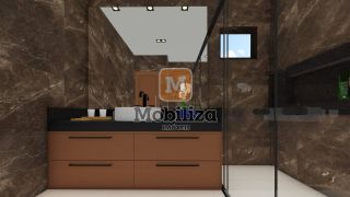 Casa térrea com 4 suítes em construção - Condomínio Ecoville 248m²