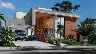 Casa térrea com 4 suítes em construção - Condomínio Ecoville 248m²