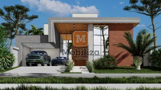 Casa térrea com 4 suítes em construção - Condomínio Ecoville 248m²