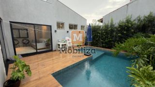 Casa com 3 dormitórios sendo 1 suíte com closet, área gourmet completa e piscina no Condomínio San Matheus