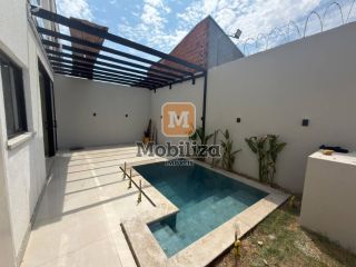Sobrado sofisticado e de alto padrão com 4 dormitórios sendo 3 suítes, piscina e churrasqueira no Lagunas Residencial Club