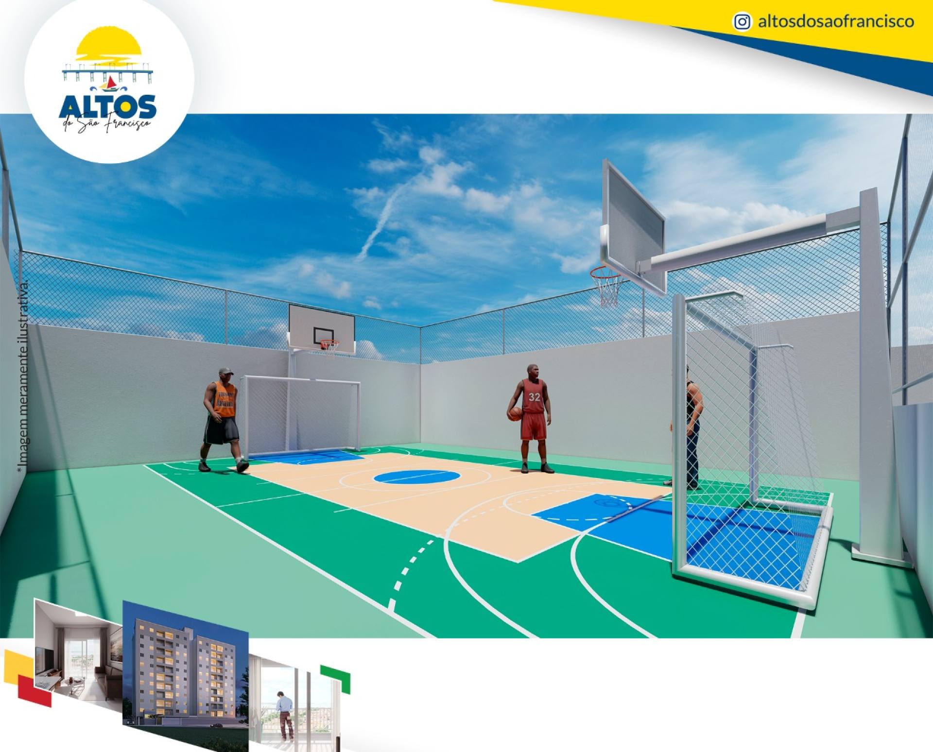 075 Altos do São Francisco 02 ou 03 quartos com elevador no Jardim São Francisco em São Luís