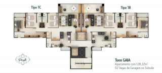 Apartamento no Cidade do Porto de 128m² com 3 suítes - Av. Mário Andreazza