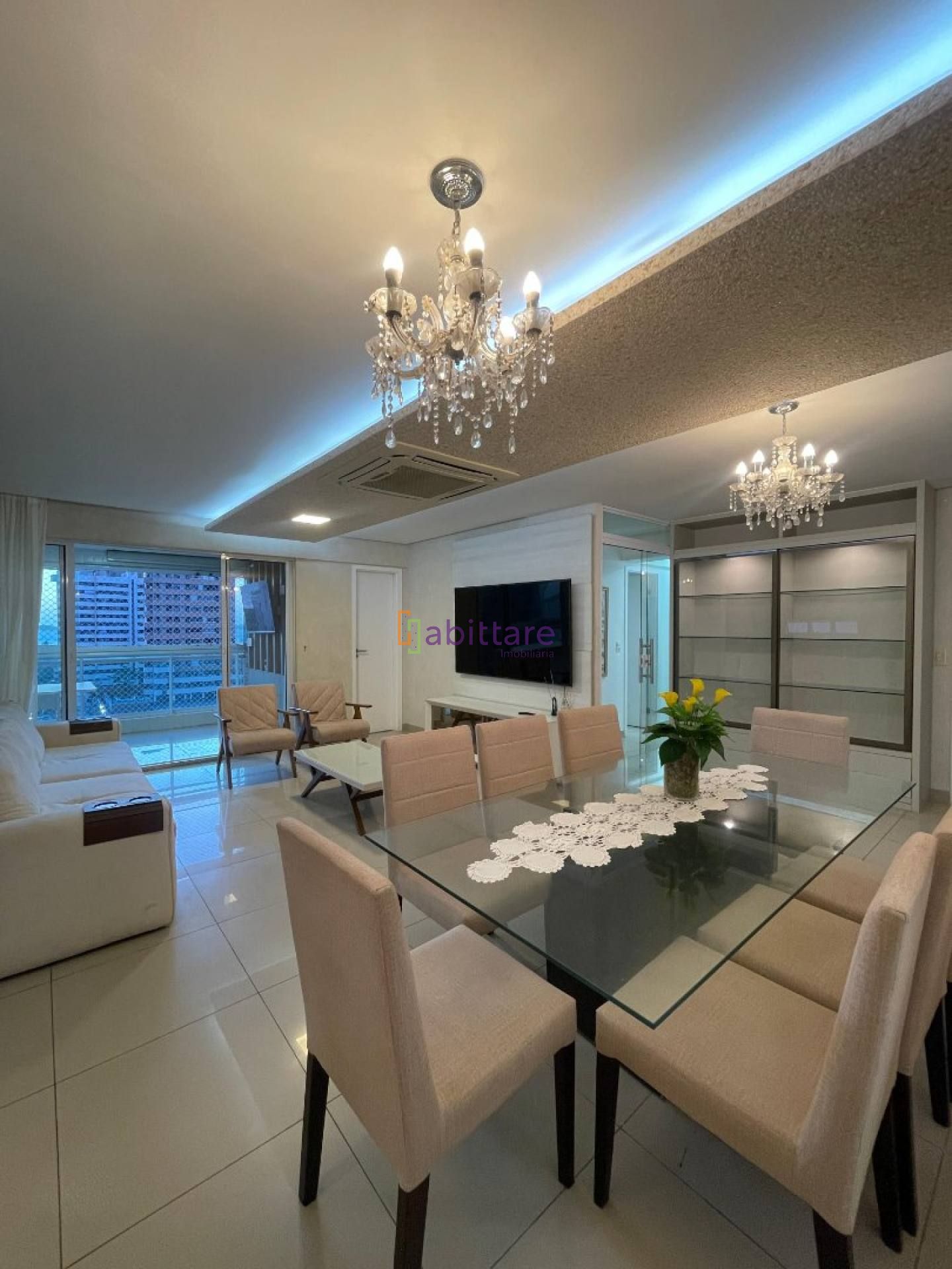 Condomínio Monte Olimpo - Apartamento MOBILIADO de 163m² com 4 suítes + DCE na Península da Ponta D'areia