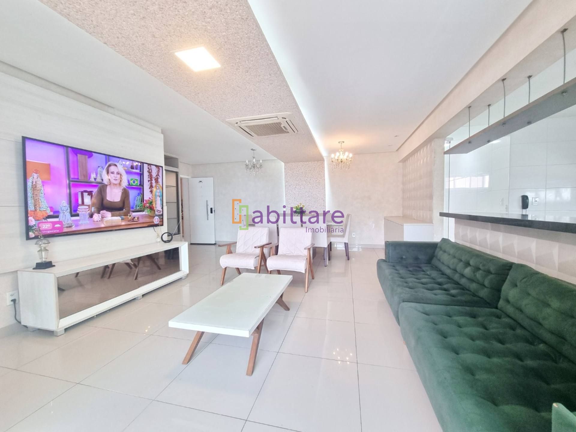 Condomínio Monte Olimpo - Apartamento MOBILIADO de 163m² com 4 suítes + DCE na Península da Ponta D'areia