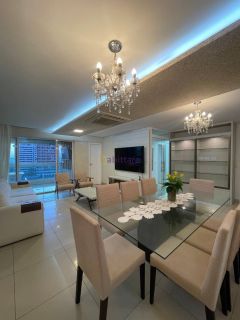 Condomínio Monte Olimpo - Apartamento MOBILIADO de 163m² com 4 suítes + DCE na Península da Ponta D'areia