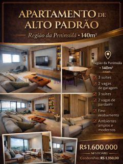 Ocean Ville - Apartamento de 140m² com 03 suítes + DCE na Peninsula da Ponta D'areia