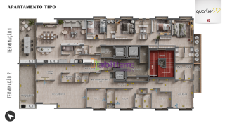 Apartamento no Quartier 22 com 4 suítes - Península da Ponta D'areia