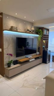 Apartamento Mobiliado no Caribean Residence 110m³ Reformado, Frente Mar