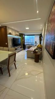 Apartamento Mobiliado no Caribean Residence 110m³ Reformado, Frente Mar