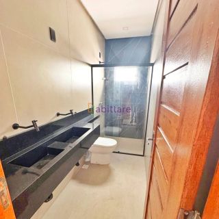 Casa NOVA com 3 suítes e área de lazer com piscina no Condomínio Ibiza - Araçagy