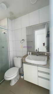 Apartamento vista mar, mobiliado no Acqua Bella com 2 quartos (1 suíte) na Ponta D'areia de 71m²