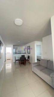 Apartamento vista mar, mobiliado no Acqua Bella com 2 quartos (1 suíte) na Ponta D'areia de 71m²