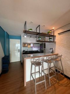Alugo Apartamento vista mar, mobiliado no Acqua Bella com 2 quartos (1 suíte) na Ponta D'areia de 71m²
