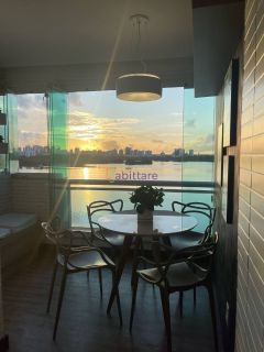Alugo Apartamento vista mar, mobiliado no Acqua Bella com 2 quartos (1 suíte) na Ponta D'areia de 71m²