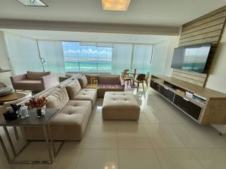 Alugo apartamento mobiliado com 4 quartos (2 suítes) - 220m² vista mar no Litorânea Beach