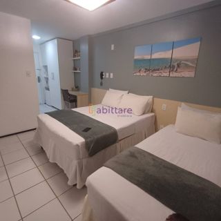 Flat tipo C mobiliado de 35m² com 1 suíte no Gran Solare em Barreirinhas