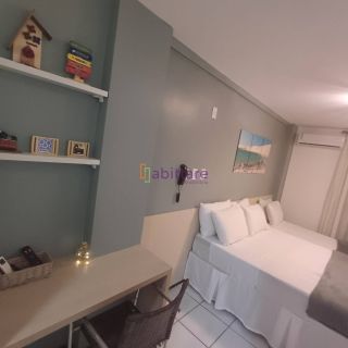 Flat tipo C mobiliado de 35m² com 1 suíte no Gran Solare em Barreirinhas