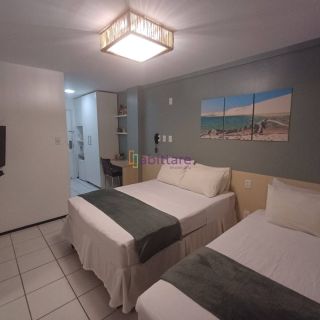 Flat tipo C mobiliado de 35m² com 1 suíte no Gran Solare em Barreirinhas