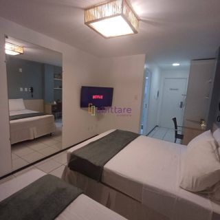 Flat tipo C mobiliado de 35m² com 1 suíte no Gran Solare em Barreirinhas