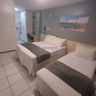 Flat tipo C mobiliado de 35m² com 1 suíte no Gran Solare em Barreirinhas
