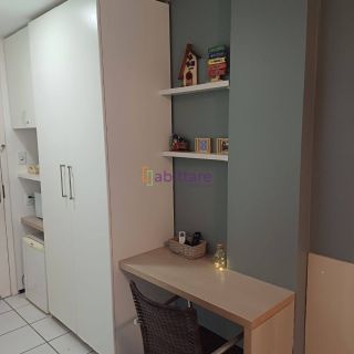 Flat tipo C mobiliado de 35m² com 1 suíte no Gran Solare em Barreirinhas