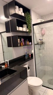 Apartamento MOBILIADO no Fit Vivare 2 de 57m², 2 quartos (1 suíte) com fino porcelanato