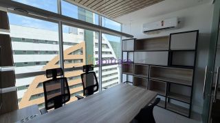 Alugo sala comercial mobiliada no Edificio Lagoa Corporate - Ponta D´Areia