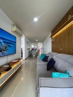 Condomínio Turim - Apartamento de 77m² MOBILIADO com 2 suítes no Calhau