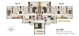 Apartamento de 128m² com 3 suítes no Cidade do Porto - MOBILIADO
