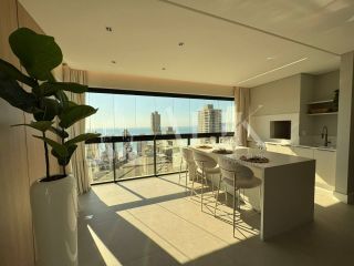Showroom Linda Vista Mar 3 suítes 3 vagas e ampla área de lazer na Meia Praia