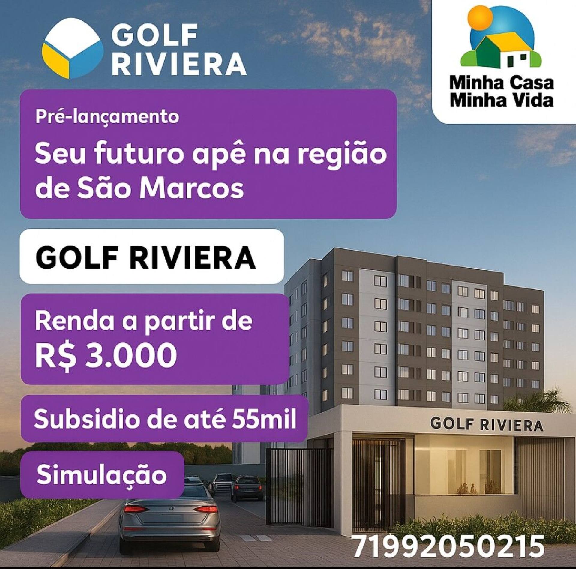 Golf Riviera Mrv em Pau da lima [DUPLICADO]