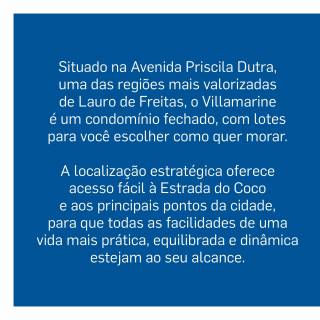 Terreno em Condomínio no bairro BURAQUINHO em Lauro de Freitas