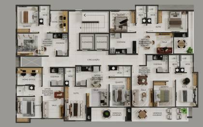Apartamento de 2 Quartos (com Varanda Gourmet), À Venda no Jardim Oceania
