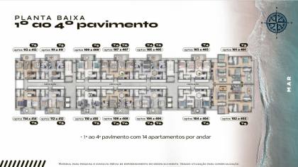 Apartamento à Venda com 3 quartos 2 suítes em Praia Formosa - Cabedelo-PB