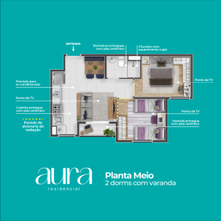 Apartamento no bairro Mário Dal'Bo