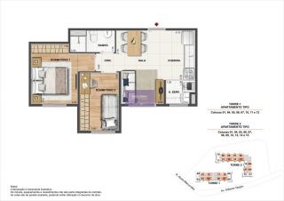 Apartamento no bairro Residencial Parque da Fazenda