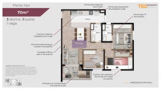 Apartamento no bairro Mansões Santo Antônio