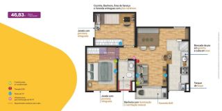 Apartamento no bairro Cidade Satélite Íris