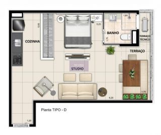 Apartamento no bairro Centro
