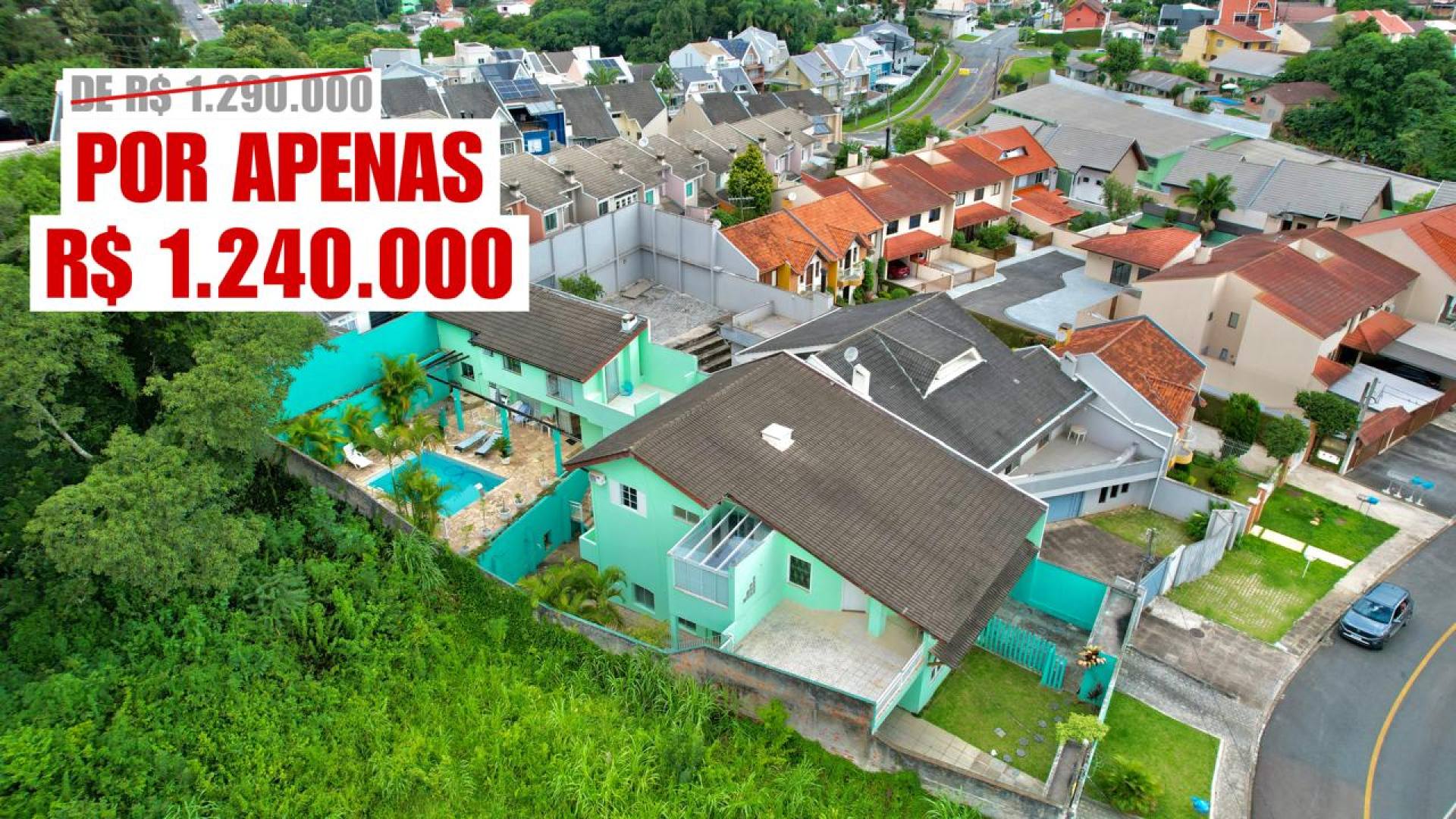 Casa de Alto Padrão 4 Dormitórios (2 Suítes) com Piscina e Edícula no Boa Vista, Curitiba - 584m²