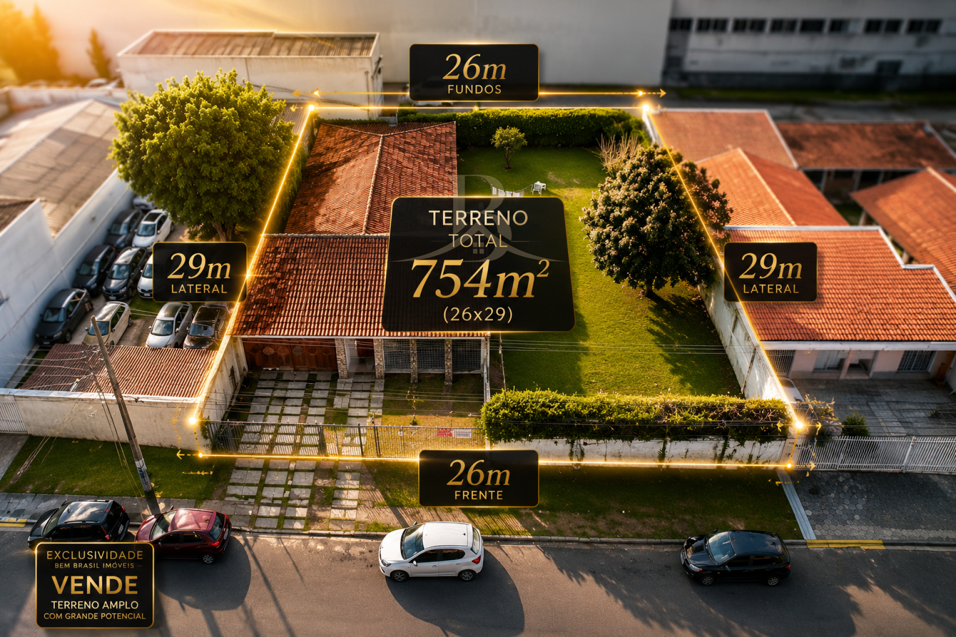 Casa Terrea a Venda no Boa Vista com Terreno Duplo de 754m e 3 Quartos 1 Suite