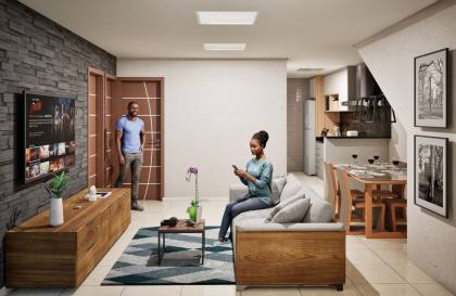 Casas Frente Rua com Garagens Individuais e com 3 Quartos Sendo 1 Suíte